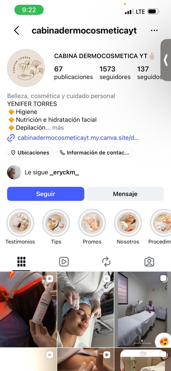 Perfil de Instagram de AbancySkin
